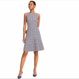 J. Crew Jacquard Dress Fit Flare